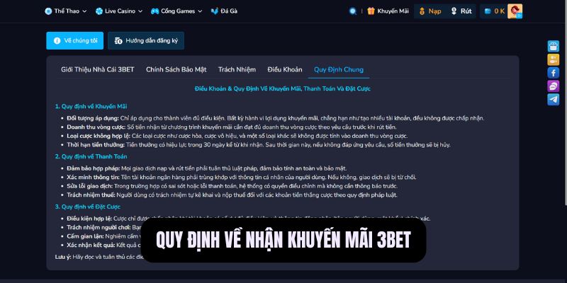 Khuyến Mãi 3BET
