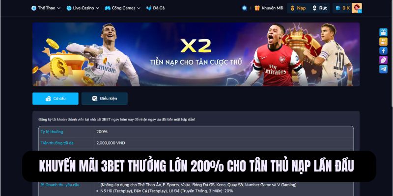 Khuyến Mãi 3BET